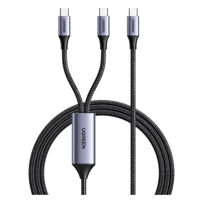 Cable USB-C a Y / 100W / PD3.0 / QC4.0 / 1.5 m (4.9 ft) / Nylon Trenzado / Aluminio