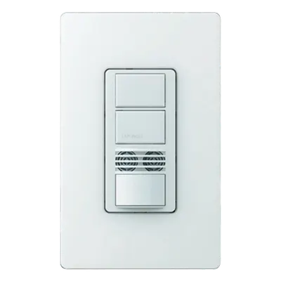 Interruptor de Pared con Sensor de Ocupación / Doble Tecnología PIR y Ultrasónico / Dos Circuitos Independientes / 120-277 V / Cobertura 81 m² (872.3 ft²)