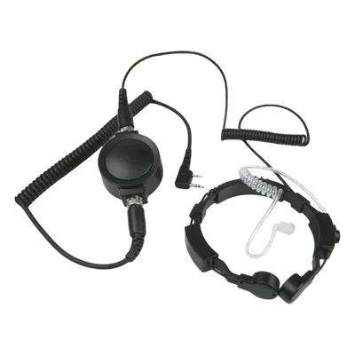 Micrófono de garganta táctico / IP68 sumergible / Doble electret / Cable 4.5' a 6.5' (1.37 a 1.98 m) / Cuello 12' a 17' (30.5 a 43.2 cm)