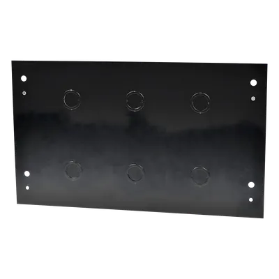 Tapa Trasera para Gabinete de Pared / 6U / Acero Calibre 18/22 / 600 mm Ancho / Compatible SR1906GFP / Negro Semi Mate