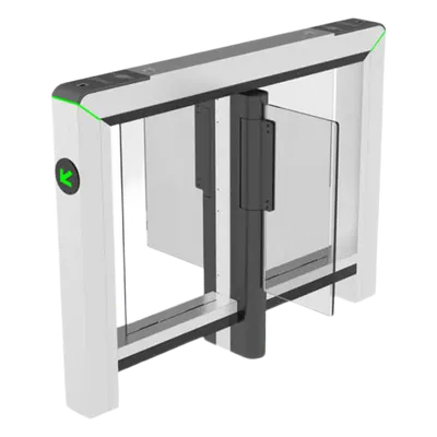 Torniquete central de doble carril / RFID-Fingerprint-QR / Anti-pinch y Anti-tailgating / Accesibilidad sillas de ruedas / Desbloqueo emergencia / Acero inoxidable SUS304
