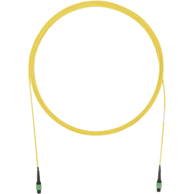 Cable de Interconexión de Fibra Óptica / 12 Fibras Monomodo OS2 / Conector MPO Hembra-Hembra / Polaridad A / OFNP Plenum / 380 m / 1247 pies