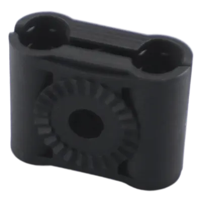 Sujetador Plástico para Cable Coaxial / Doble Canal / 3/8" (9.5 mm) a 11 mm / Varilla Roscada 3/8" o M10 / Paquete de 10