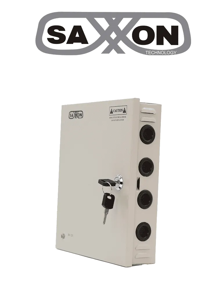 SAXXON SX10A9CH - Fuente de Poder Profesional 12 VCD / 10 Amperes / 9 Canales / 1.1 Amperes por Canal / Protección contra Sobrecargas / Led Indicador de Funcionamiento