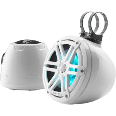 Par de Sistemas de Altavoz Coaxial Cerrado JL Audio VeX M3 / 6.5" / 60 W RMS / 4 Ω / 89.5 dB / 100 Hz-25 kHz / LED RGB / Rejilla Deportiva Blanca / Cono de Polipropileno Relleno de Mica / Tweeter de Cúpula de Seda 19 mm (0.75") / Dimensiones 179 mm (7.0