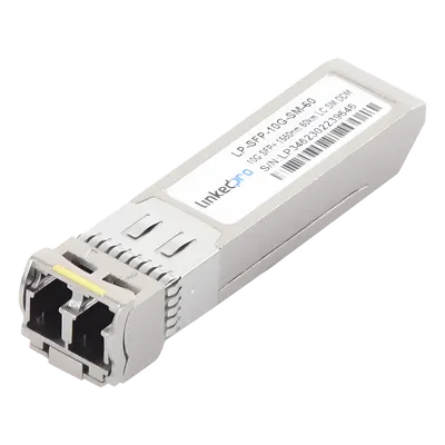Transceptor Óptico SFP+ / Monomodo 10 Gbps / 1550 nm / Alcance 60 km (196.8 ft) / LC/UPC Dúplex / DDM / Hot-Pluggable