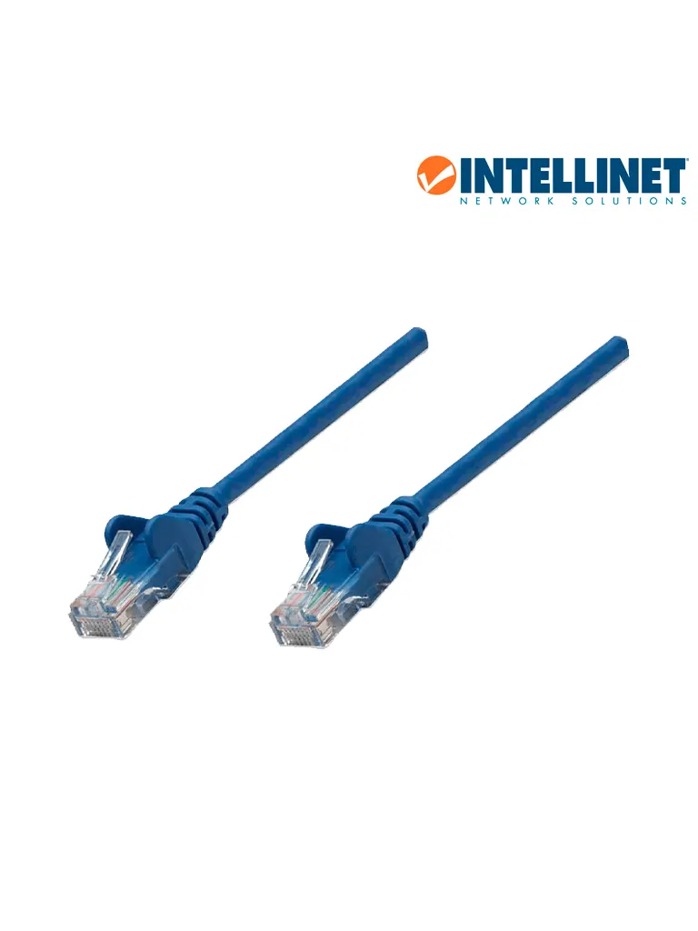 INTELLINET 319874 - Cable patch / 7.6 metros ( 25.0f) / Cat 5e / UTP Azul / Patch cord