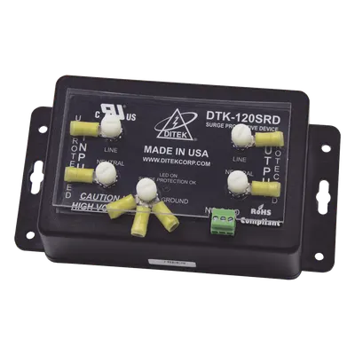 Protector de sobretensión / 120 VCA / 20 A / IP65 / Contacto seco Forma C / EMI-RFI / 6.87 x 3.5 x 2.5 pulgadas