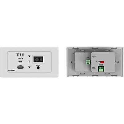 Codificador AVoIP Wall Plate | 4K60 4:2:0 HDR10 | Red 1G | Entradas HDMI y USB-C | PoE | Control Web y API | Puerta de enlace RS232 y CEC