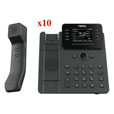 Teléfono IP empresarial FANVIL V62PRO, kit de 10 con Bluetooth