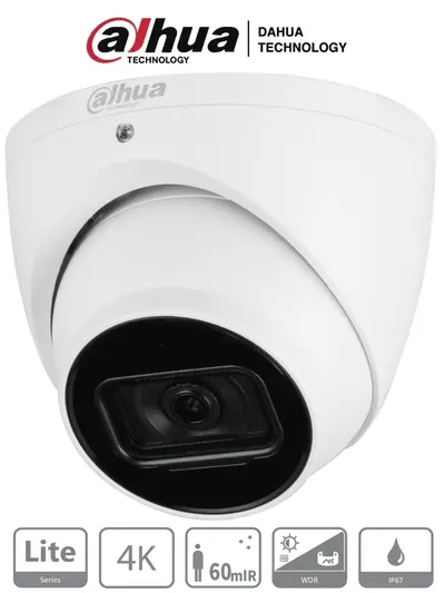 Cámara domo Dahua DH-HAC-HDW1801TN 4K con lente de 2.8 mm