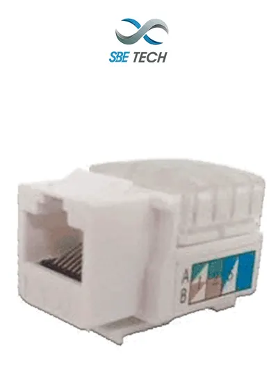 Módulo jack keystone SBE TECH SBE-JACKC6-WT RJ45 Cat 6