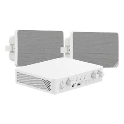 Kit de audio Hikvision DS-QAE-KIT-0120G de 80 W y 2 zonas