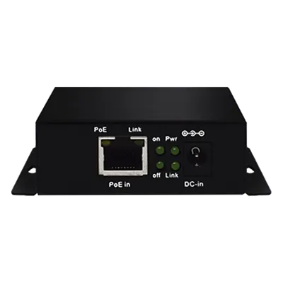 Inyector PoE Industrial / Extensión 250 m (820.2 ft) / 3 Puertos 10/100 Mbps / 802.3 af/at 30W / Sin Ventiladores / -40 a 75°C