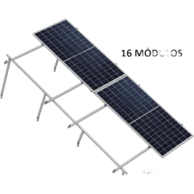 Sistema de montaje solar BASEL KITBASEL2X8 para 8 módulos en losa plana