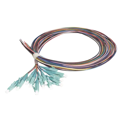 Kit de Pigtails / OM3 50/125 / LC Duplex / 2 m (6.56 ft) / 12 Piezas / Aqua