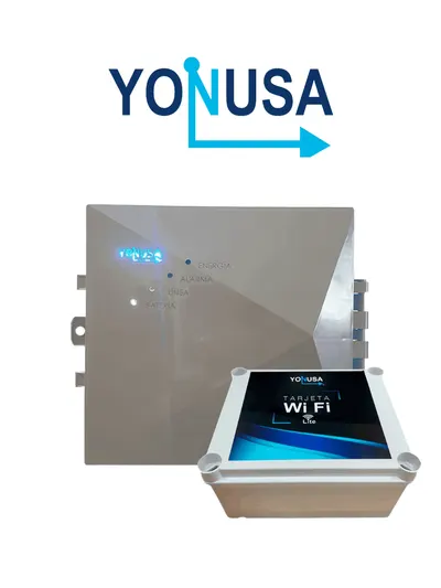 YONUSA EYNG12001WIFI - Paquete de ENERGIZADOR de nueva generacion 12 500V / Modulo  WiFi para control desde SMARTPHONE / Hasta 2 500  Mts lineales