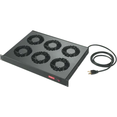 Charola con Ventiladores para Rack 19 in (48.3 cm) / 1U / 6 Ventiladores / 90W / 100-120V AC / Acero Negro RAL 9005