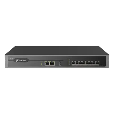 Conmutador IP PBX Enterprise / 50 Extensiones SIP / 25 Llamadas Simultáneas / Hasta 8 Puertos FXO/FXS/BRI / Omnicanal WhatsApp, Facebook, SMS / Transcripción IA / Call Center Integrado