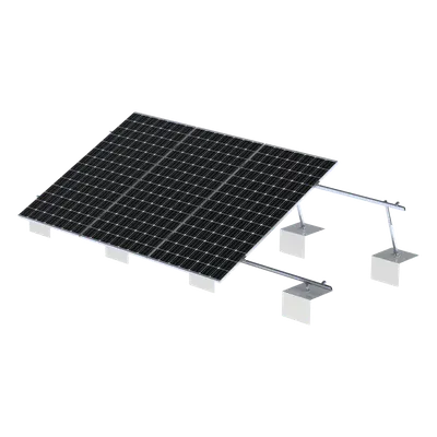Sistema de Montaje Solar / Aluminio AL6005-T5 / Ángulo Ajustable 10°-30° / Techos Planos / Torque 11-13 Nm / Patas Frontales Ajustables