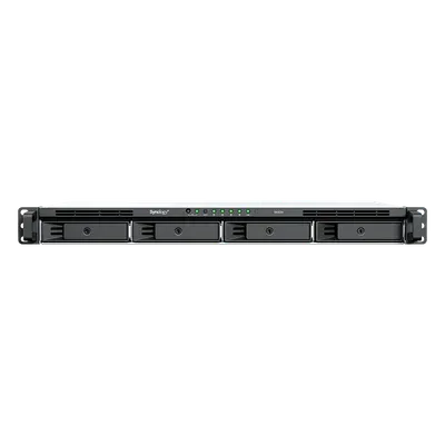 Unidad de Expansión RackStation / 1U 4 Bahías / SATA 3.5" y 2.5" Hot-Swap / Chasis Corto 290 mm (11.4 in) / Expansión en Línea / USB Type-C / Plug & Play / Garantía 3 Años