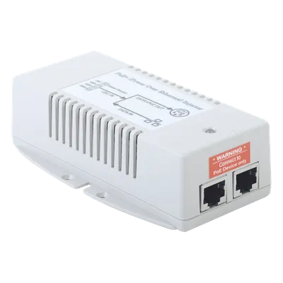 Inyector POE Para Aplicación Solar, Entrada 10-15 Vcc, Salida en 56 Vcc, 802.3 af/at, 10/100/1000 Mbps, Hasta 35 Watts