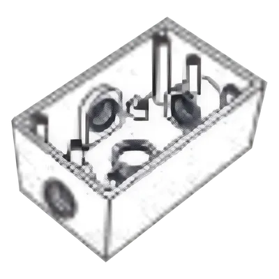 Caja Rectangular / 3/4" (19.05 mm) / 4 Bocas / Intemperie / Aluminio Diecast / 0.27 kg / 275.5 cm³