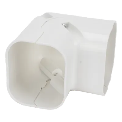 Codo Vertical para Aire Acondicionado / 4 Canales / 11 Piezas / PVC Rígido / -20°C a 75°C / 3.28 ft