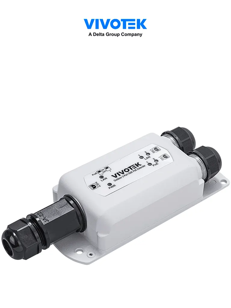Extensor PoE para exterior VIVOTEK AP-GXC-0250 de 2 puertos Gigabit