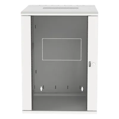 Gabinete de Montaje en Pared / 19in / 18 UR / 762mm (2.5 ft) Profundidad / Ventana de Seguridad / Blanco