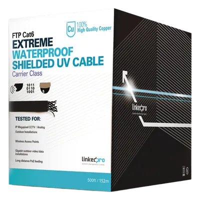 Cable Cat6+ LINKEDPRO PRO-CAT-6-EXT/500 para exterior, 500 ft