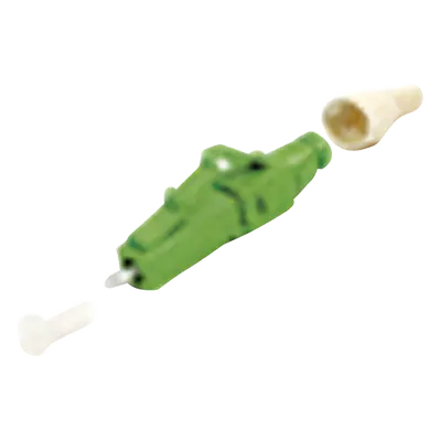 Conector de Fibra Óptica Pre-Pulido / LC/APC Simplex / Monomodo OS1/OS2 / Re-Terminable / Color Verde