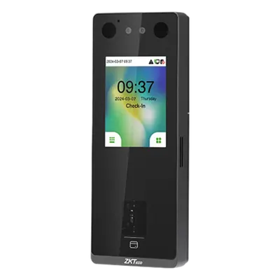 Terminal biométrica ZKTeco SENSEFACE3A con reconocimiento facial e IP65