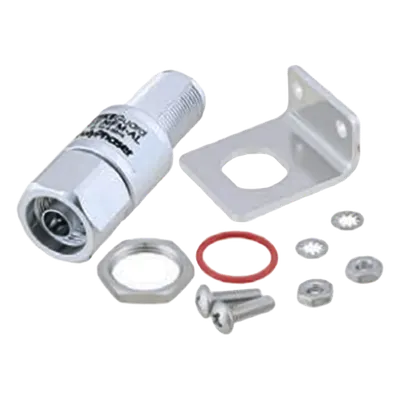 Protector RF Coaxial de Tubo de Gas / DC a 6 GHz / Conectores N Hembra-Macho / Pasa DC 150 V / 90 W / Montaje Mampara
