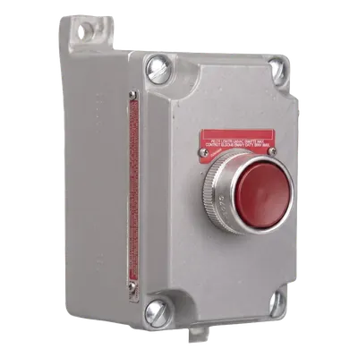 Estación de Control / Pulsador Momentáneo NC / 10 A / 50-60 Hz / Áreas Clasificadas Clase I y II / Conduit 3/4' / -50 a 40 °C