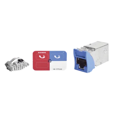 Jack blindado SIEMON Z6A-S06 Cat6A con montaje plano o angulado