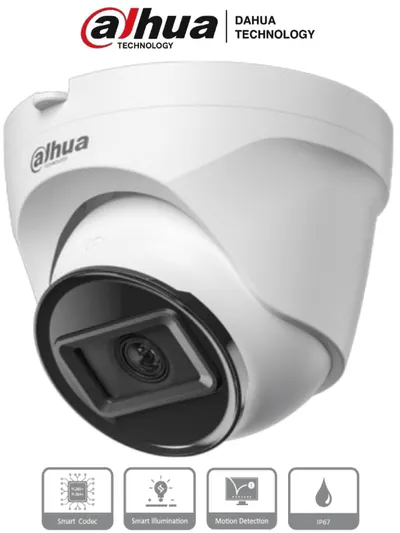 Cámara IP domo Dahua DH-IPC-T1E20 de 2 MP con visión nocturna