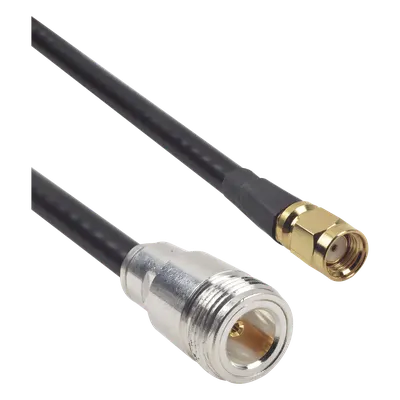 Cable LMR-240UF (Ultra Flex) de 60 cm con conectores N Hembra y SMA Macho Inverso.
