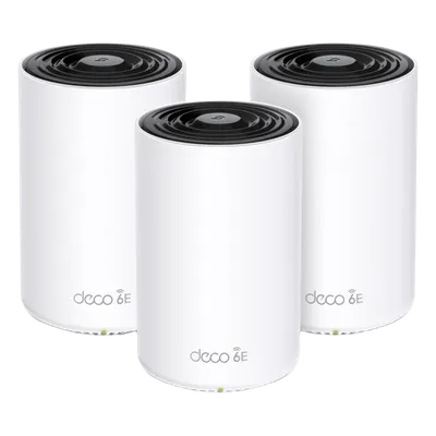 Sistema Mesh Wi-Fi 6E / Triple Banda AXE5400 / Cobertura Completa 3 Unidades / 1 Puerto 2.5G + 2 Puertos 1G / 4 Antenas MU-MIMO 2x2 / Administración App