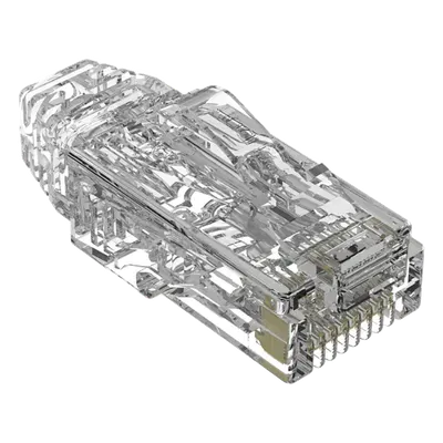 Plug RJ45 / Cat6A / 28 AWG / 50µ Oro / 2500 Ciclos / 3.5-4.8 mm / UL94 V0 / Paquete 100 pzas
