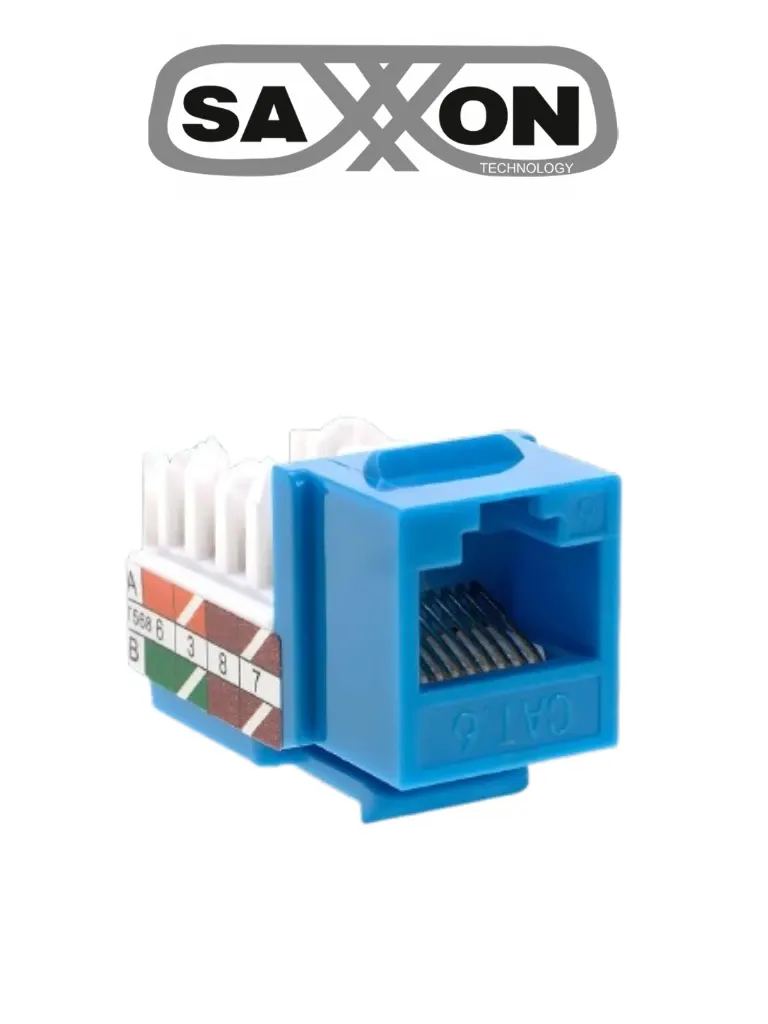 Jack Keystone RJ45 Cat6 SAXXON M265-6 BLUE para cableado estructurado