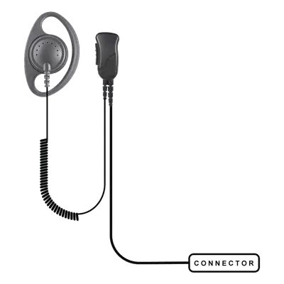 Micrófono de solapa PRYME SPM-1201 con audífono D-Ring para Kenwood