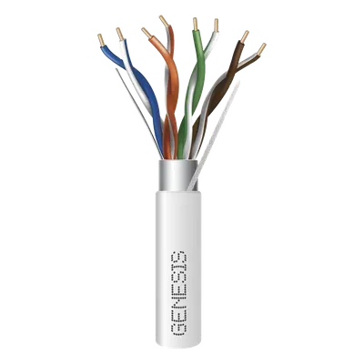 Cable Cat5e / 24 AWG / Blindado con Lámina y Drenaje / Plenum CMP / 305 m (1000 pies) / Blanco