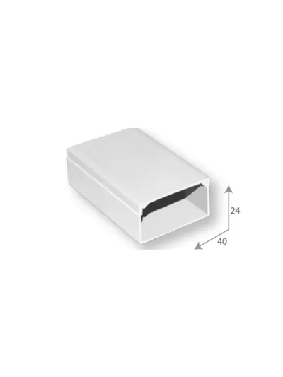 Canaleta plástica SBE TECH SBE-2440 de PVC, 2.4 × 4 cm