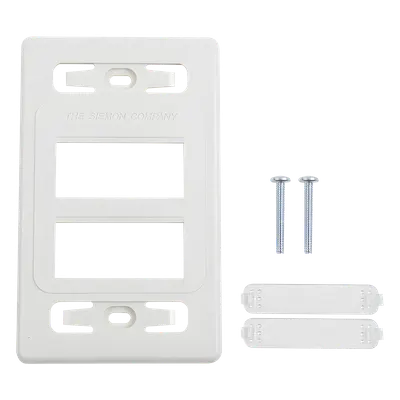 Placa de pared modular MAX, de 6 salidas, color blanco, versión bulk (Sin Empaque Individual)