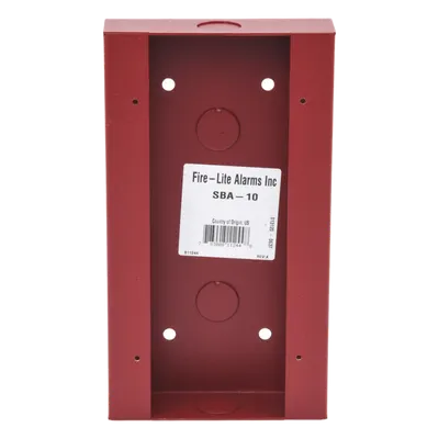 Caja de Montaje Superficial FIRE-LITE SBA-10, Acero Rojo para Estaciones BG-12LR