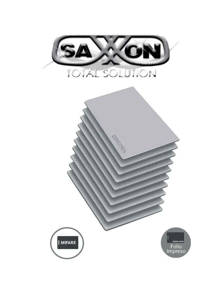 Tarjetas de proximidad SAXXON ASC-MF01SF Mifare de 13.56 MHz, paquete de 10