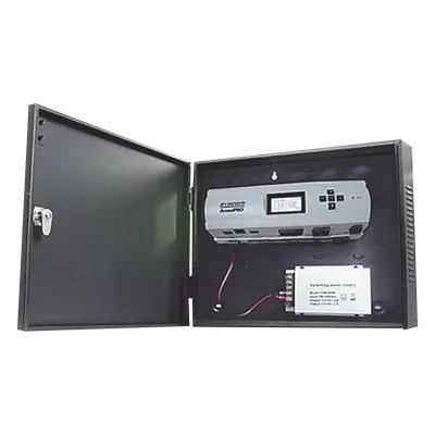 Controlador de Acceso / 4 Puertas / Biometría Integrada / 3,000 Huellas / Compatible con Sistemas de Elevadores (10 Pisos) / Incluye Gabinete y Fuente de Alimentación 12Vcc/5A 