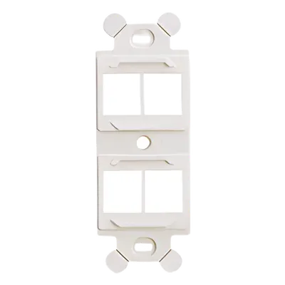 Marco de Módulo Dúplex / 4 Puertos Keystone / NEMA 106 / ABS / Blanco Mate