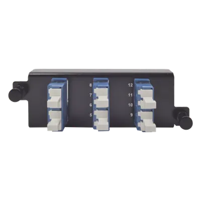 Placa acopladora de fibra SIEMON PPM-F-LCU12-01 para 12 fibras LC